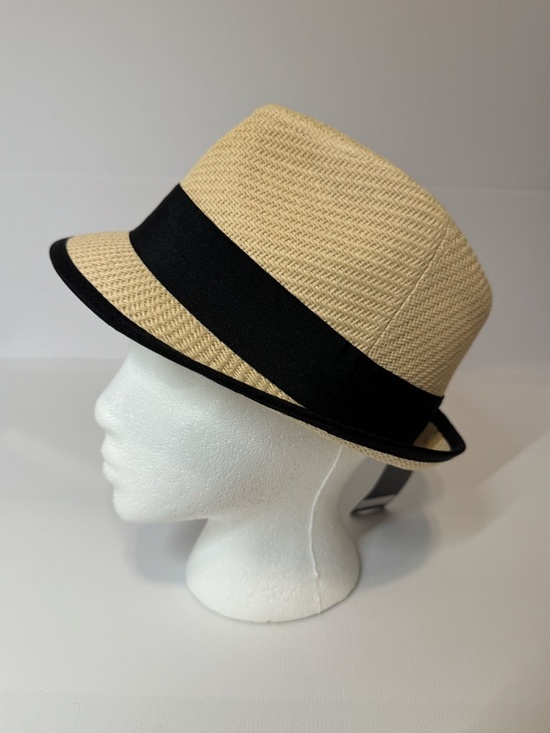 Scala Pronto NWT Toyo Straw Fedora Hat Black Ribbon & Flower One Size main image 6